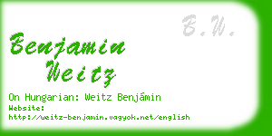 benjamin weitz business card