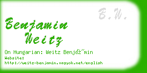 benjamin weitz business card